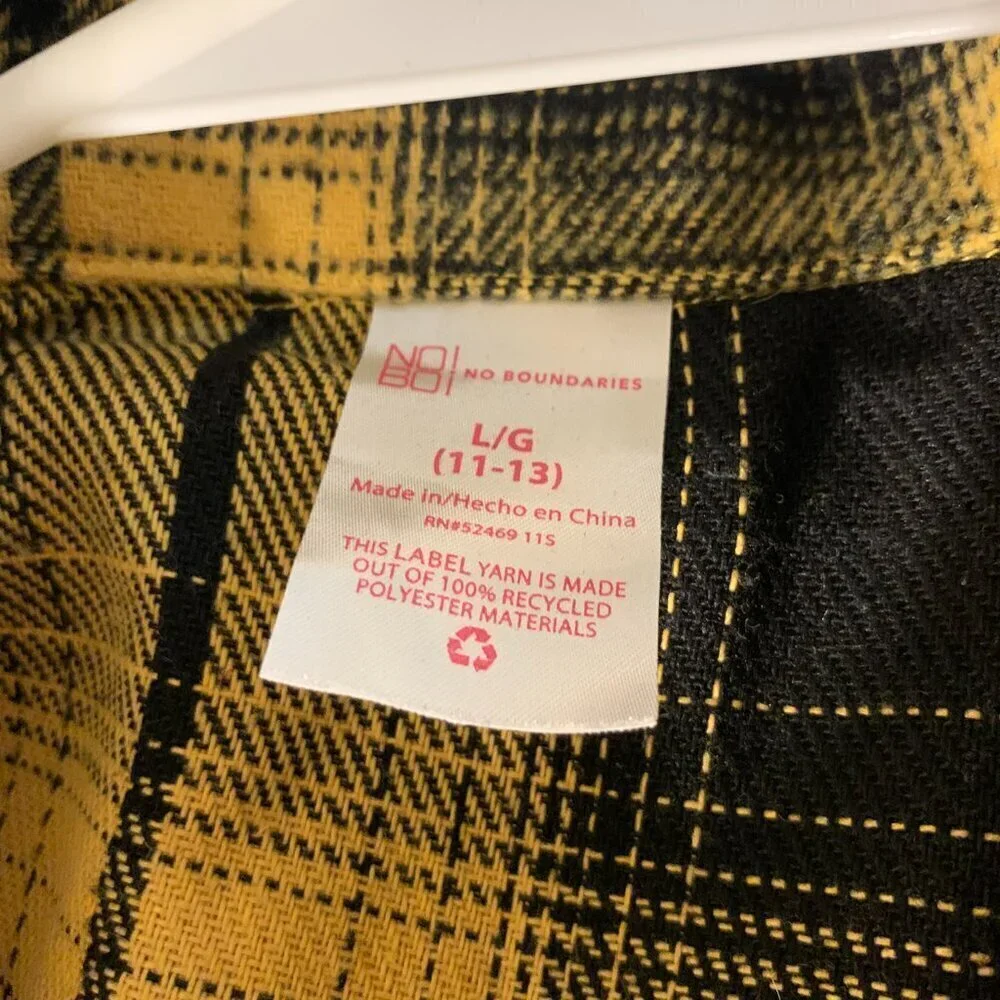 Nobo black & yellow heavy flannel
